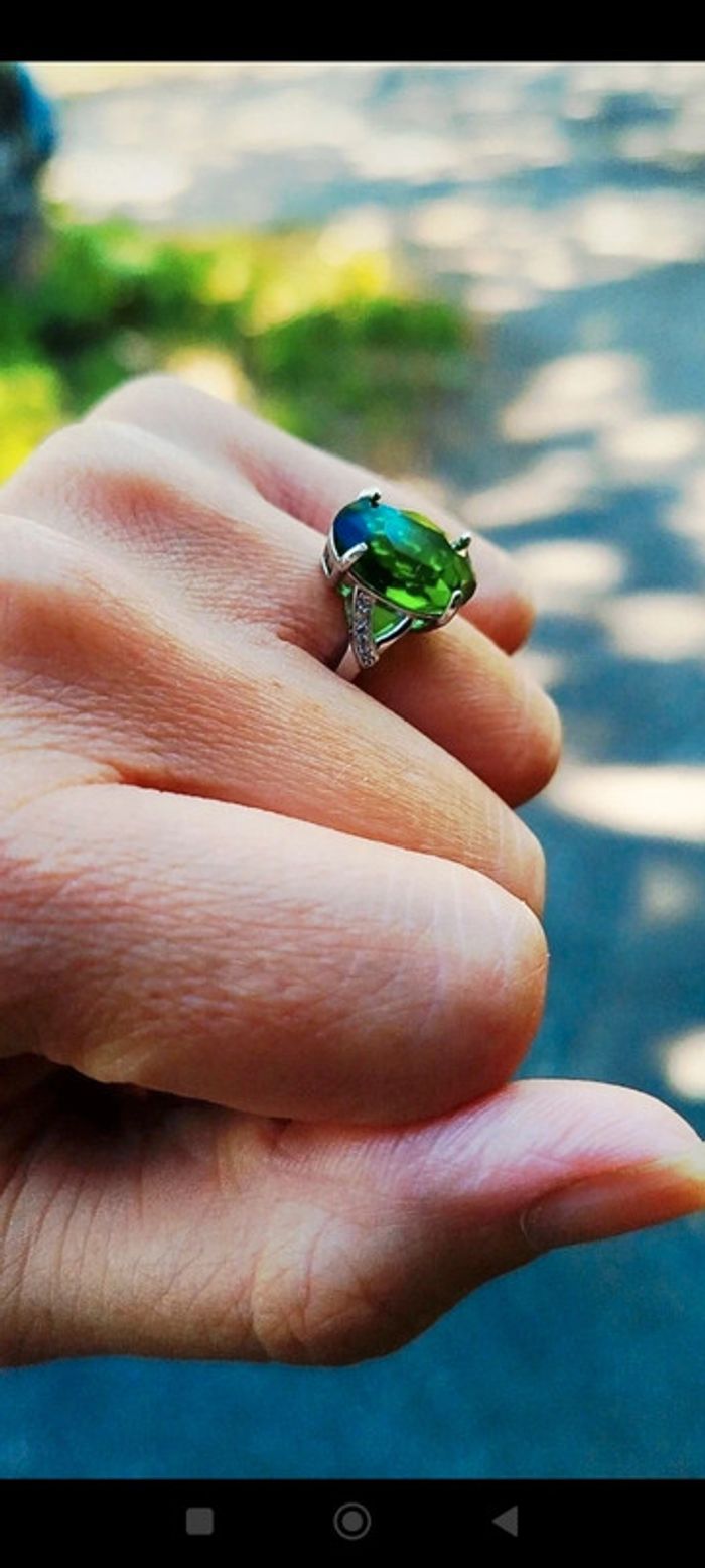 Bague Amour Éternel💫 L’Éclat de l’Émeraude sur Argent Pur - photo numéro 5