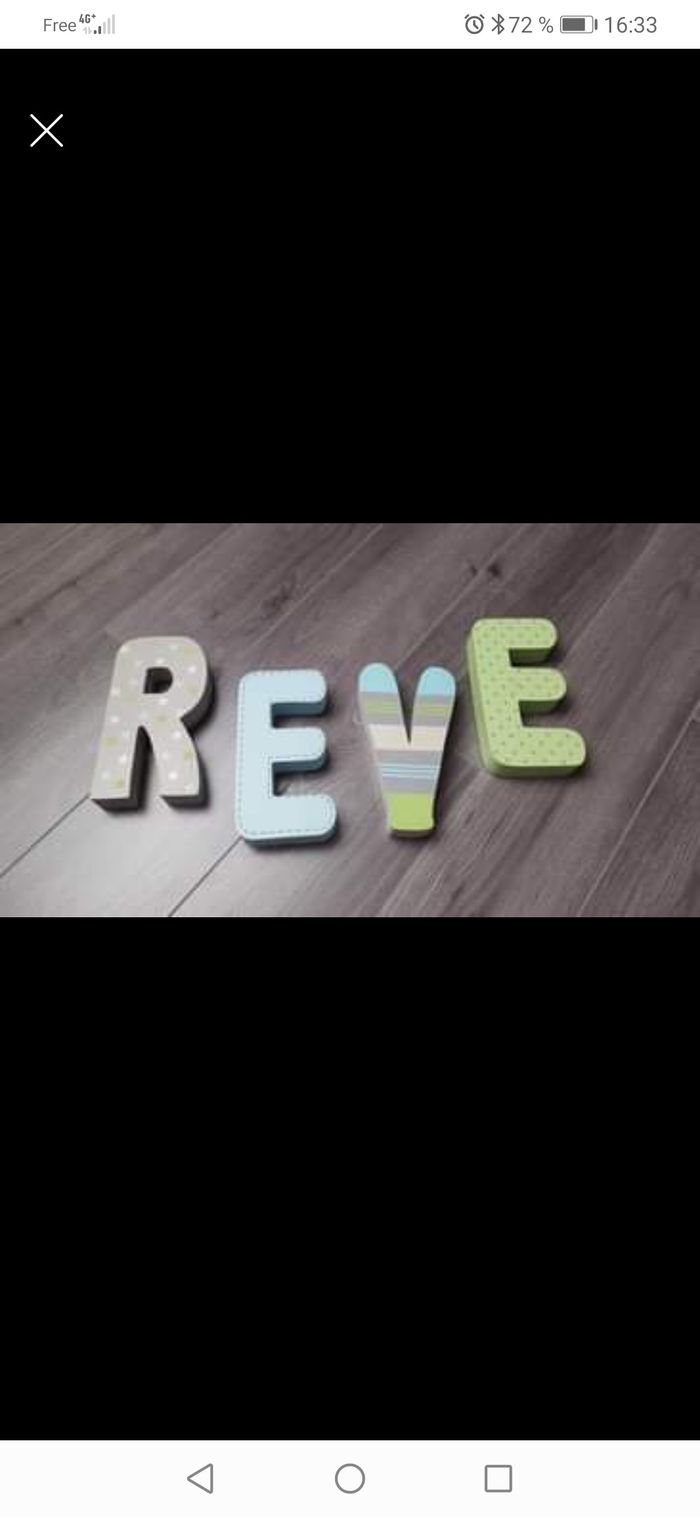 Mot REVE pour chambre enfant.. Tbe - photo numéro 2