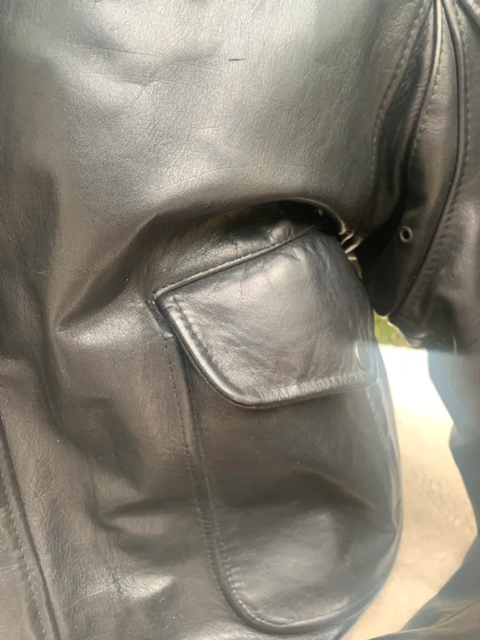 Blouson cuir Todzi vintage taille 0 doublure intérieur made in France 🇫🇷 - photo numéro 8