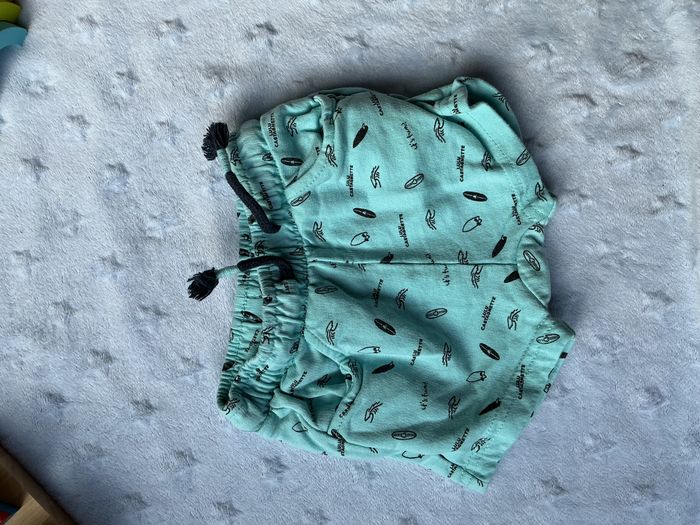 short turquoise motifs surf lien de serrage taille élastique 3 mois lulu castagnette - photo numéro 3