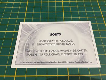 Carte sorts Votre créature a évolué pièce détachée Monopoly Duel Masters Hasbro Parker Wizards #A64