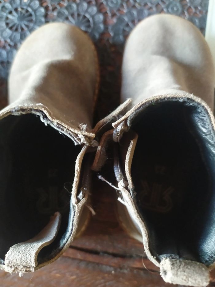 Lot chaussures fille taille 23: sandalettes + bottines + chaussons - photo numéro 12
