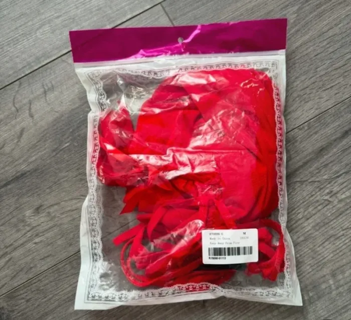 Nuisette rouge dentelle femme M ou 38 - photo numéro 9
