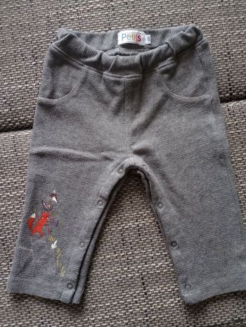 Pantalon 9mois coton pressions à l'entre jambes