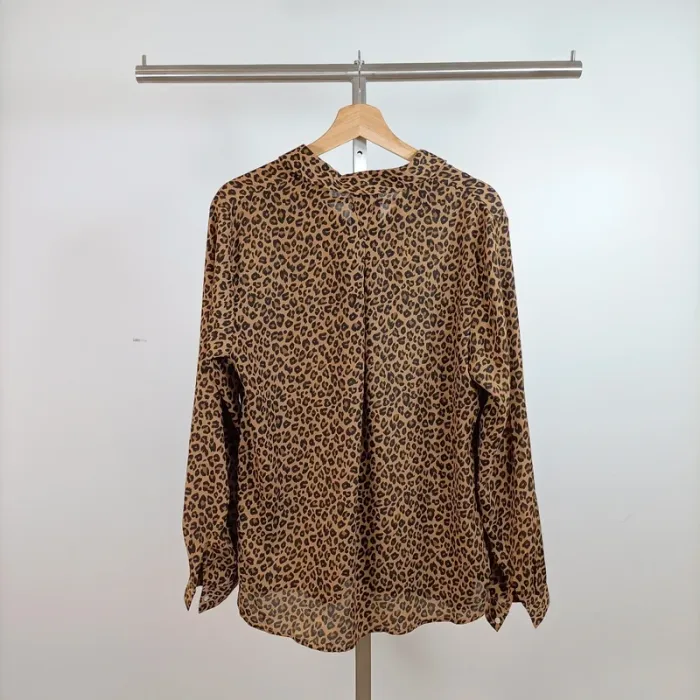 Blouse fluide léopard Kiabi Eco Conception col mao taille 42-44 A844 - photo numéro 9