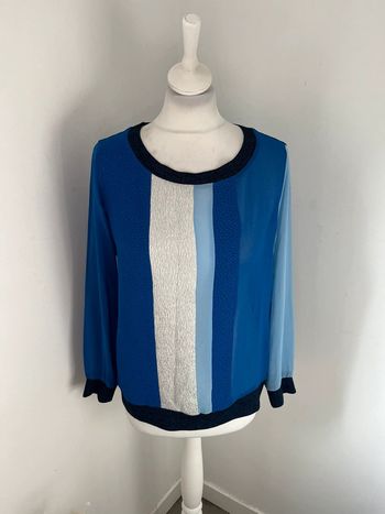 Blouse rayée bleue Sandro S