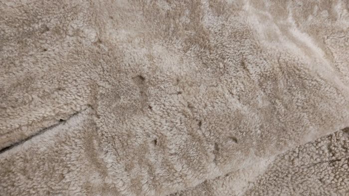 Beau manteau vintage en shearling montone peau de mouton retourné laine S M - photo numéro 12