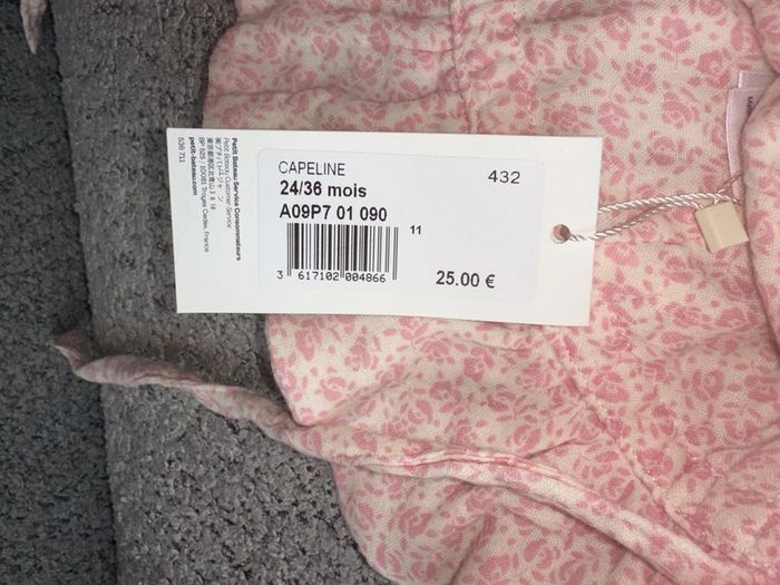 Chapeau/bob/capeline rose motifs fleuris Petit Bateau - photo numéro 3