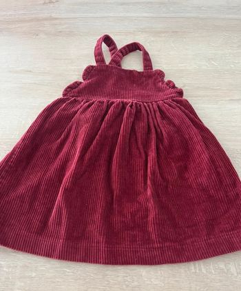 Robe velours rouge bordeaux