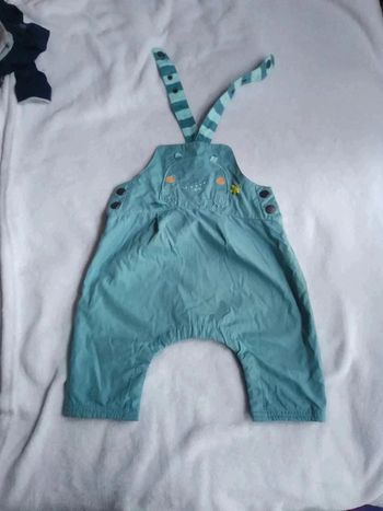 Salopette turquoise 6 mois