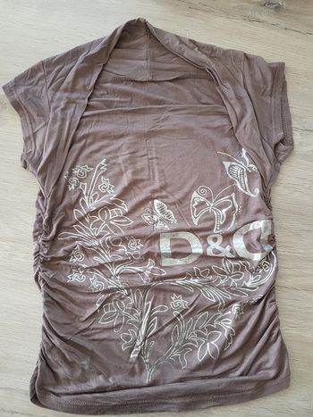 Tshirt marron et argenté