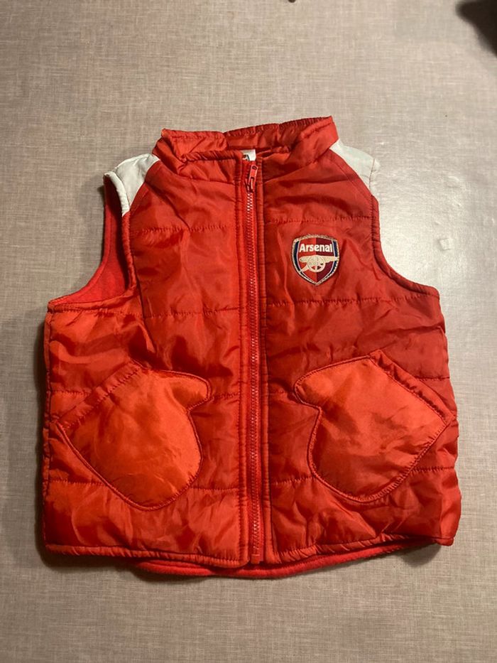Doudoune sans manches Arsenal 9/12 mois