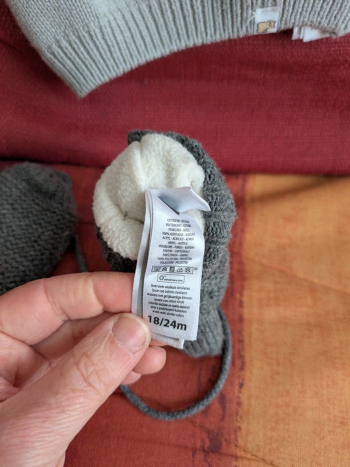 Cagoule et moufles 18-24 mois garçon - photo numéro 3