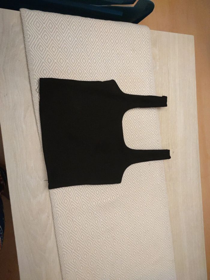 Crop top noir côtelé Pimkie xs 14 ans - photo numéro 2