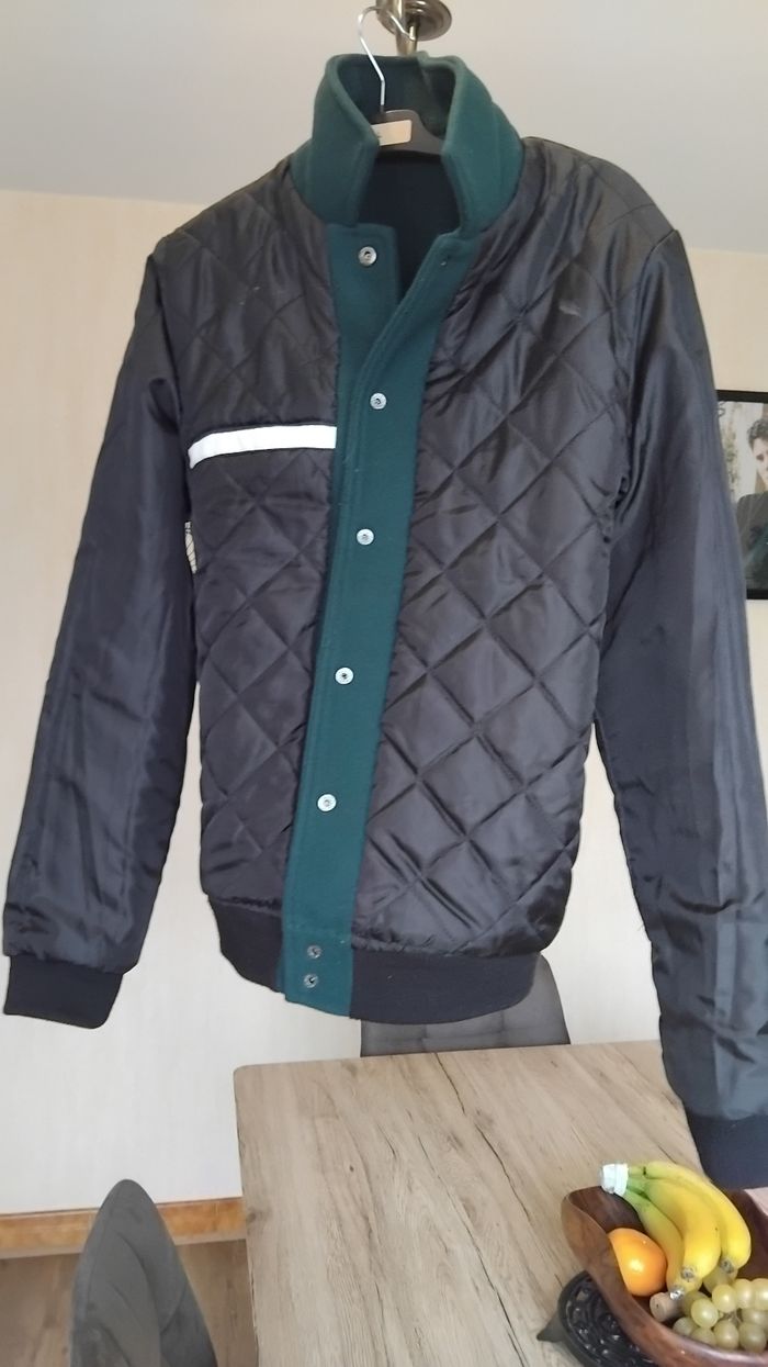 Blouson  vert et ecru - photo numéro 3