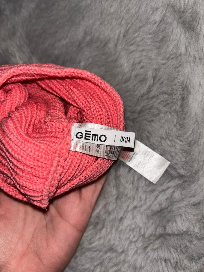 Petit bonnet rose épais - 0/1 mois - Gémo - photo numéro 4