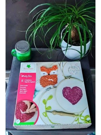 Kit lovely box 5 créations aiguille magique Sycomore