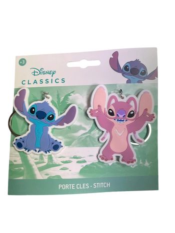 Porte clés x 2 Disney Classics Lilo et Stitch : Stitch et Angel Cerda neuf