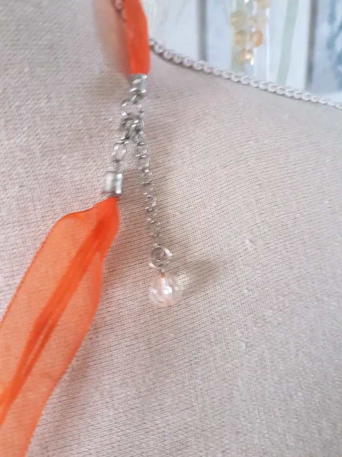 Collier perle Orange Neuf - photo numéro 2