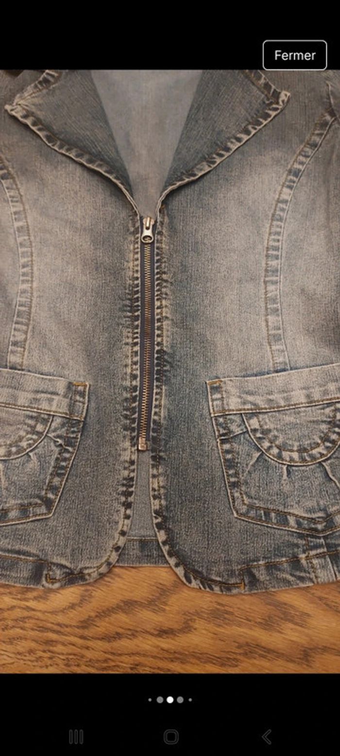 Veste en Jean bleu  Karma taille M - photo numéro 6