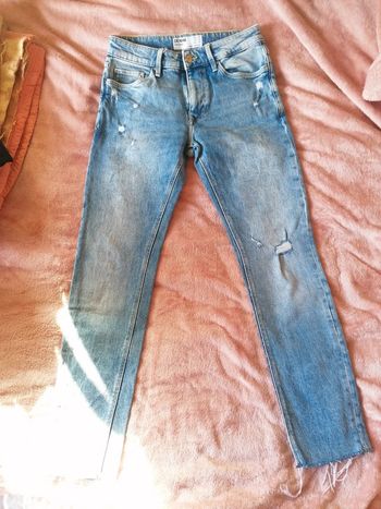 Jeans coupe droite bershka bleu