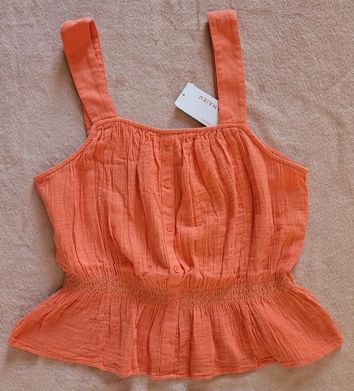 Haut NEUF Camaieu corail - photo numéro 3