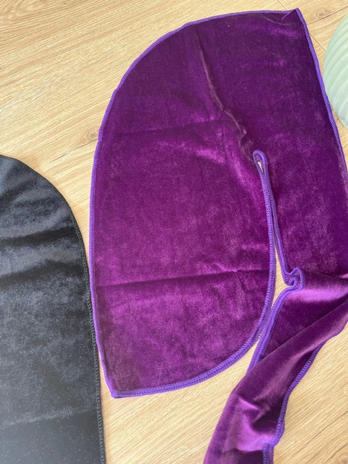 Lot de 2 turbans toucher velour neuf - photo numéro 3