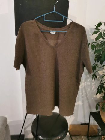 Tee shirt manche courte gaufré taille M