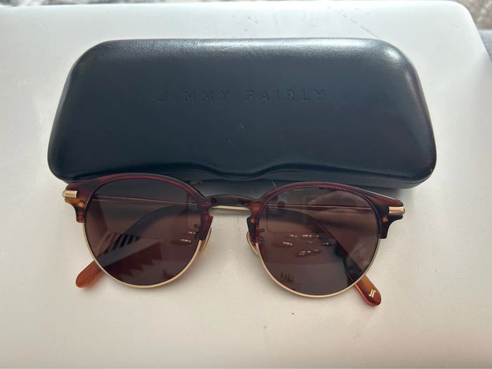 Lunettes de soleil Jimmy Fairly Pelote marron