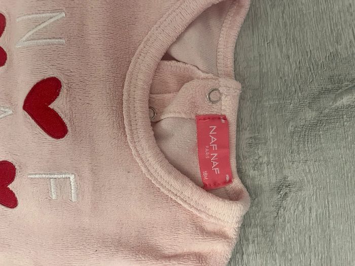 Pyjama Nafnaf rose bébé fille 18 mois - photo numéro 2