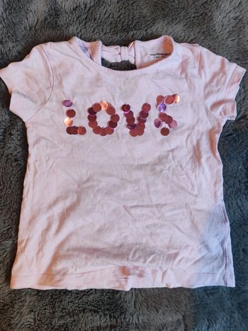 T shirt love vert baudet 3 ans