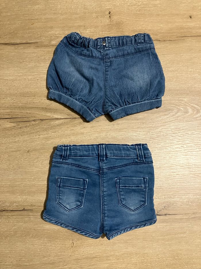 Lot shorts en jeans 6 mois - photo numéro 2