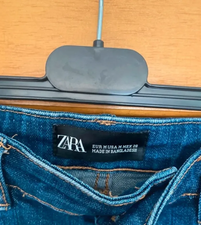 jupe en jean brut droite moulante zara taille 38 - photo numéro 3
