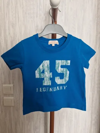 T-shirt manches courtes garçon 2 ans Club med bleu coton