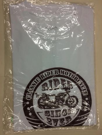 T-shirt motard "classic rider" couleur rouille