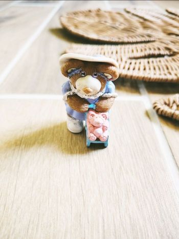 🐻Figurine Furskins Bear Ours avec poussette année 1986 vintage