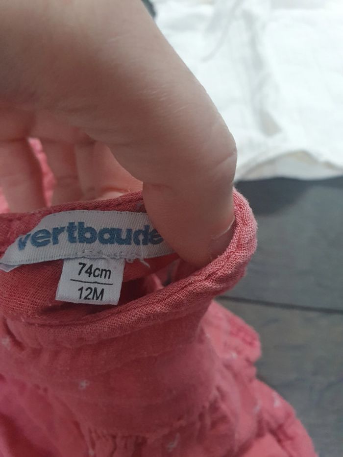 Lot de vêtements gaz de coton fille 12 mois - photo numéro 9