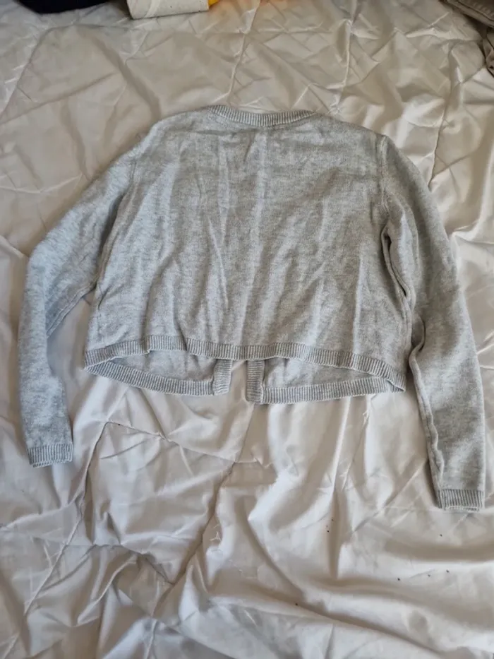 Gilet boléro gris - photo numéro 5