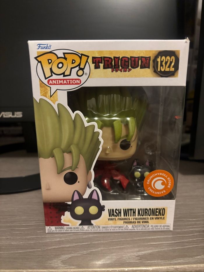 Funko Pop! Trigun 1322 – Vash with Kuroneko – Exclusivité Crunchyroll – Neuf - photo numéro 3