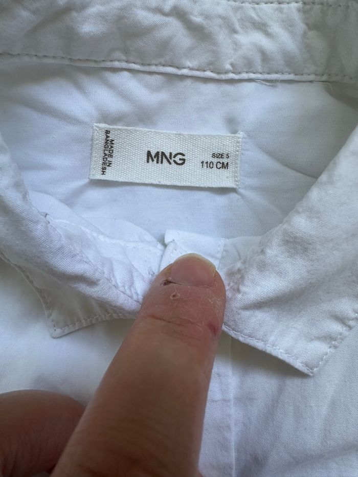 Chemise blanche à volant manche longue mango 5 ans - photo numéro 5