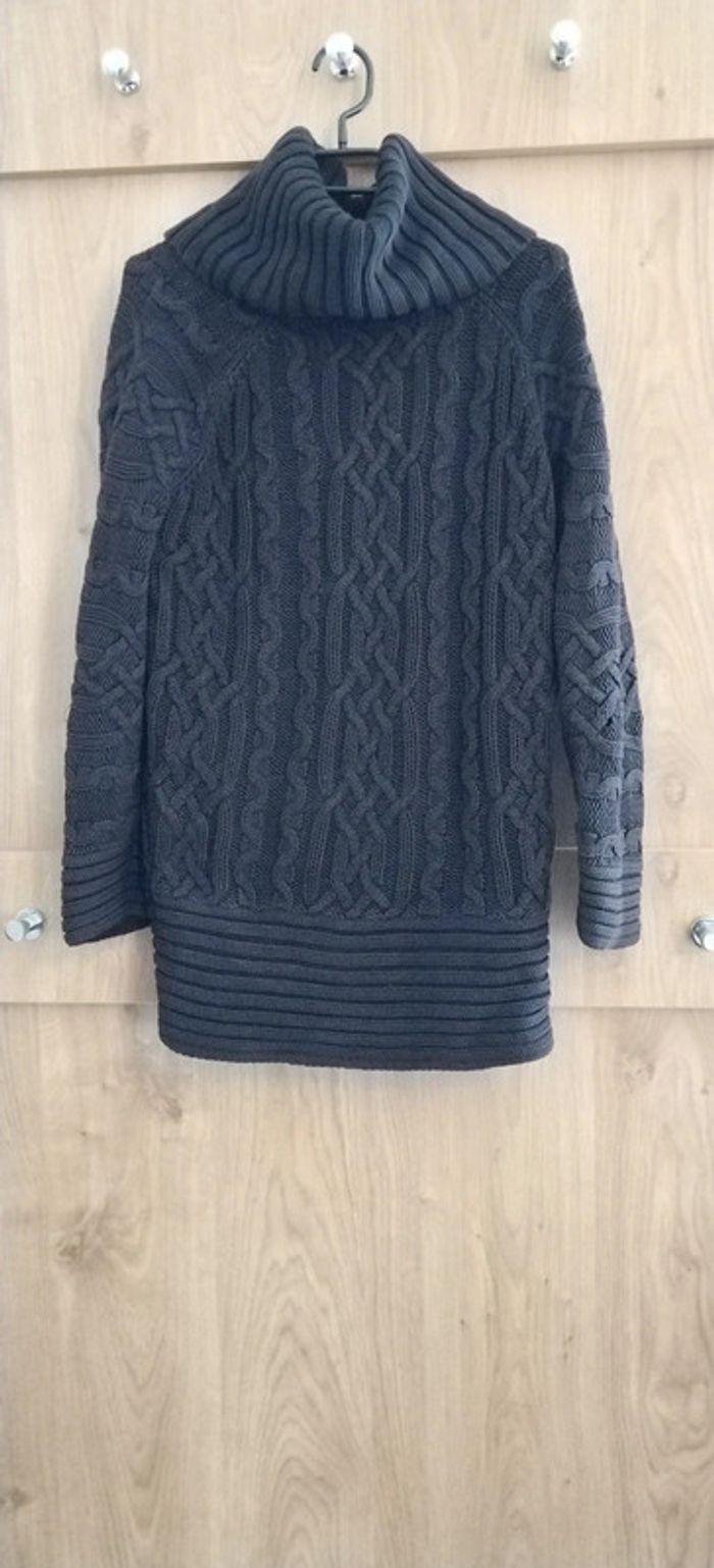 Pull long et épais marron foncé Betty Barclay TM - photo numéro 2