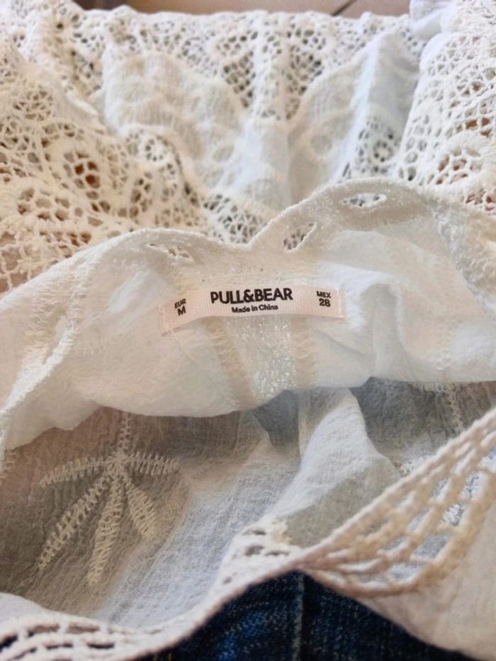 C49 blouse blanc Pull&Bear M - photo numéro 3
