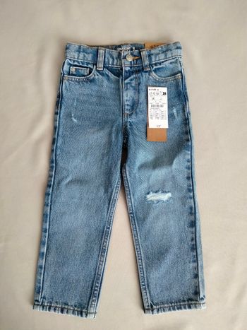 👖✨ Jean straight taille haute effet destroy – Fille – 3 ans – Kiabi – Neuf avec étiquette ✨