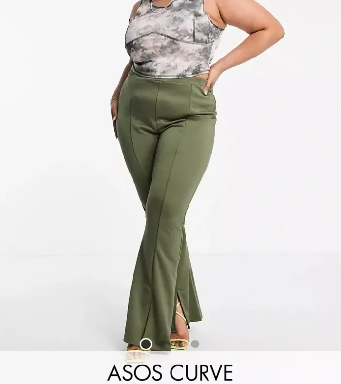 Pantalon évasé fendu 46 asos neuf - photo numéro 3