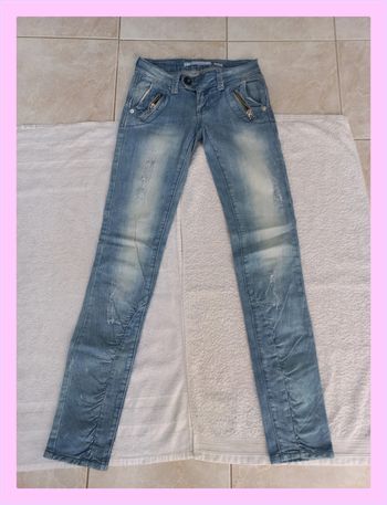 Jean taille basse S Blue Rags Denim