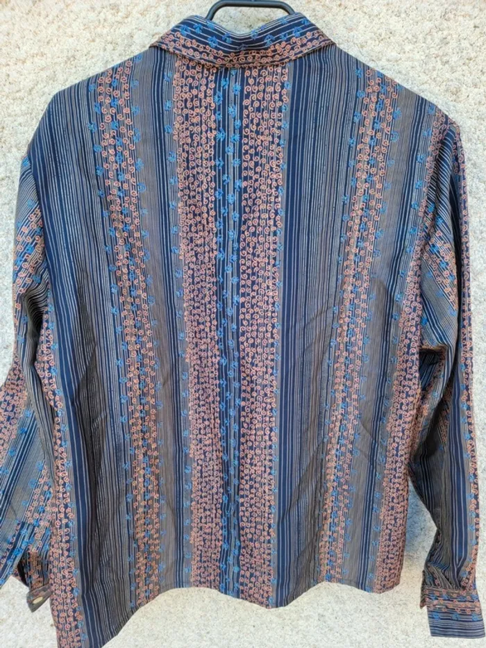 Chemise à motif Antoine vintage old money grunge tie and dye - photo numéro 3