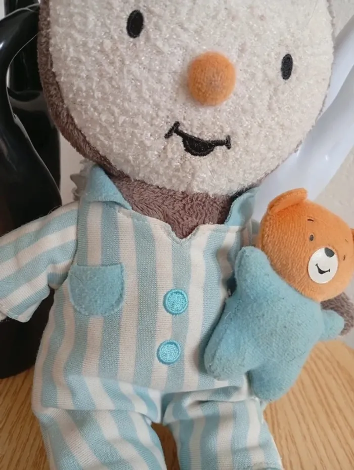 Peluche T'choupi avec doudou brille la nuit phosphorescente - photo numéro 2