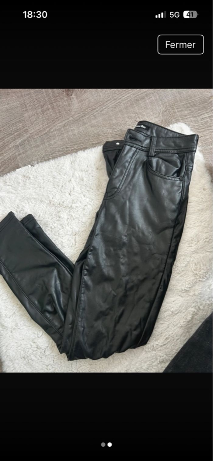 Pantalon slim cuir - photo numéro 2