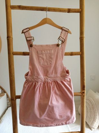 Robe salopette en velours rose Influx 8 ans