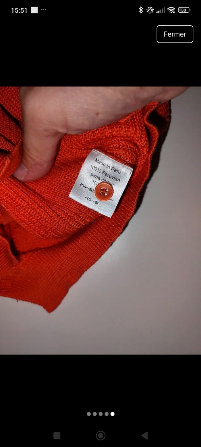 Gilet orange fille 3 ans - photo numéro 5